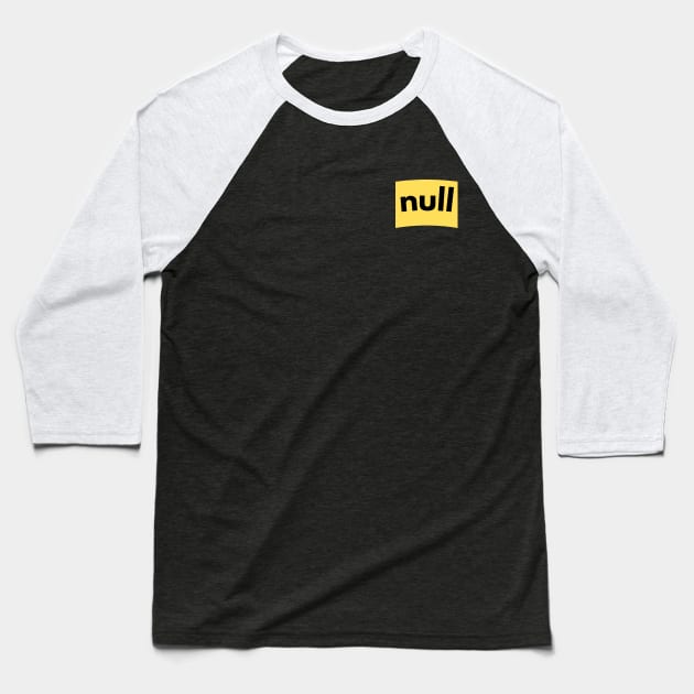 Null yellow background Baseball T-Shirt by Boolean Shirts